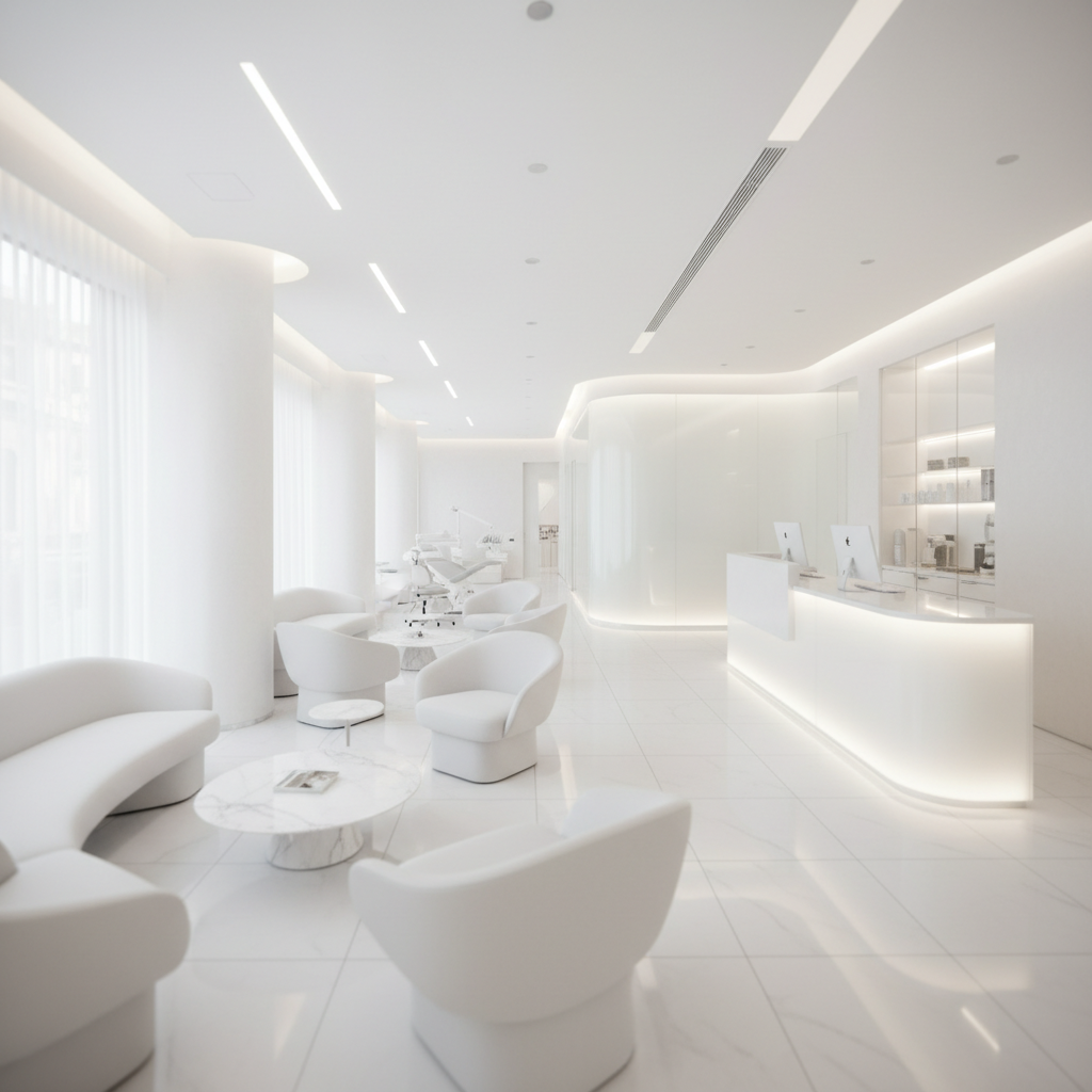 Intérieur moderne clinique dentaire Bô Sourire Agdal Rabat Dr Bouchra Bouslikhane pour soins dentaires
