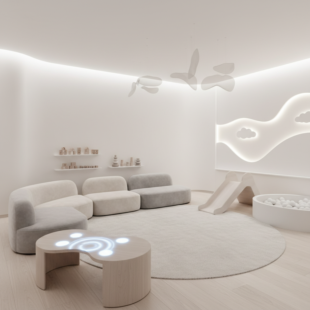 Espace enfants accueillant et moderne à la clinique dentaire Bô Sourire Agdal