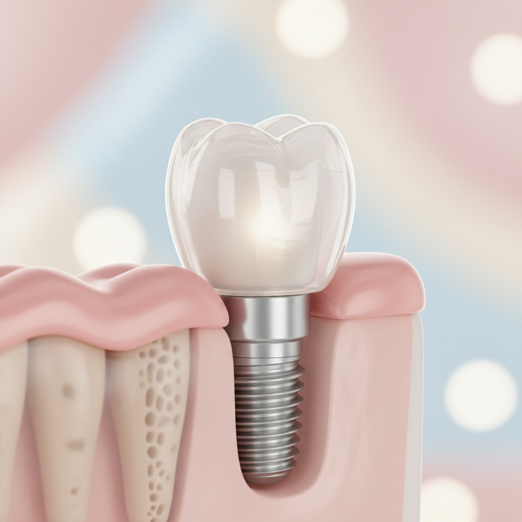 Implant dentaire posé avec couronne chez Bô Sourire à Rabat