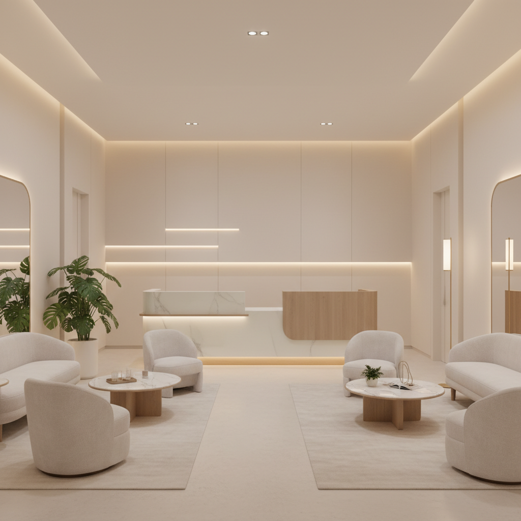 Intérieur moderne et accueillant de la clinique dentaire Bô Sourire à Agdal Rabat