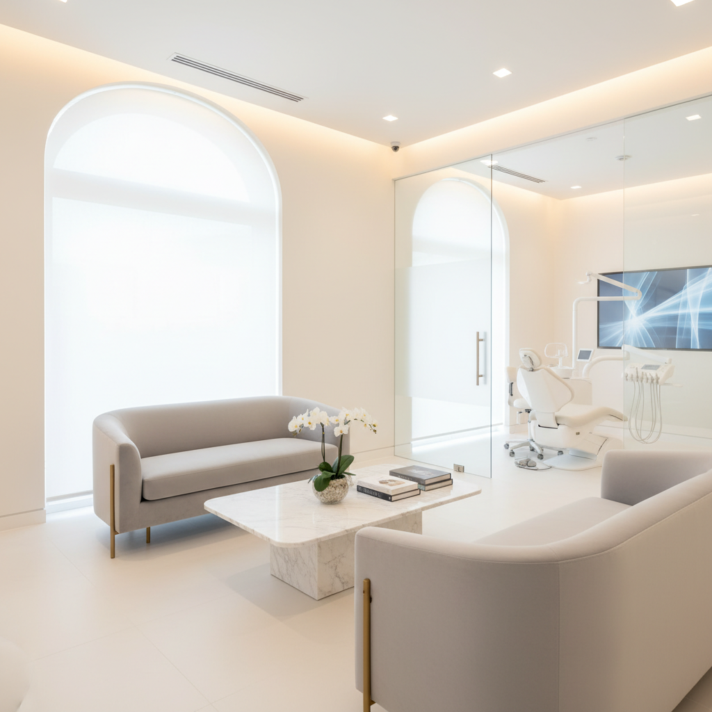 Intérieur moderne et accueillant de la clinique dentaire Bô Sourire Agdal