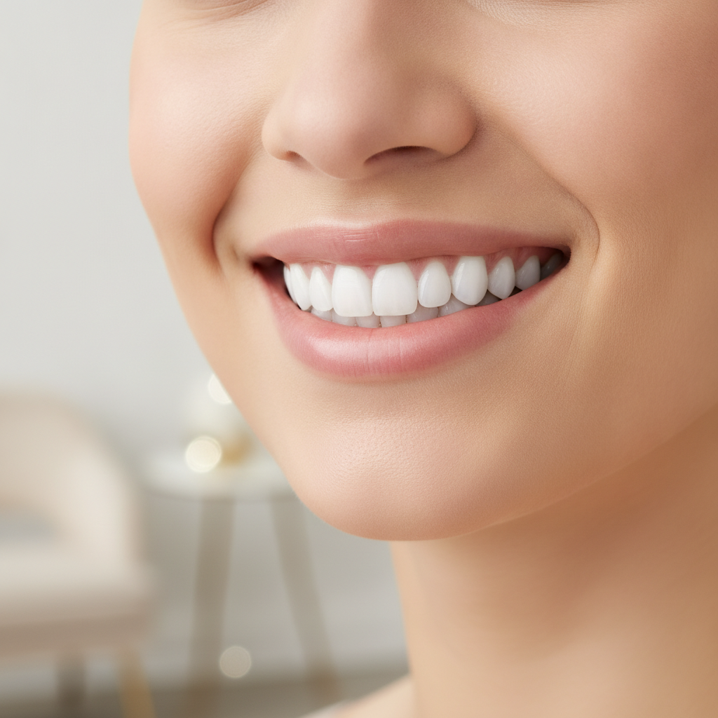 Sourire sain et éclatant après traitement orthodontique Invisalign par Dr Bouslikhane Rabat